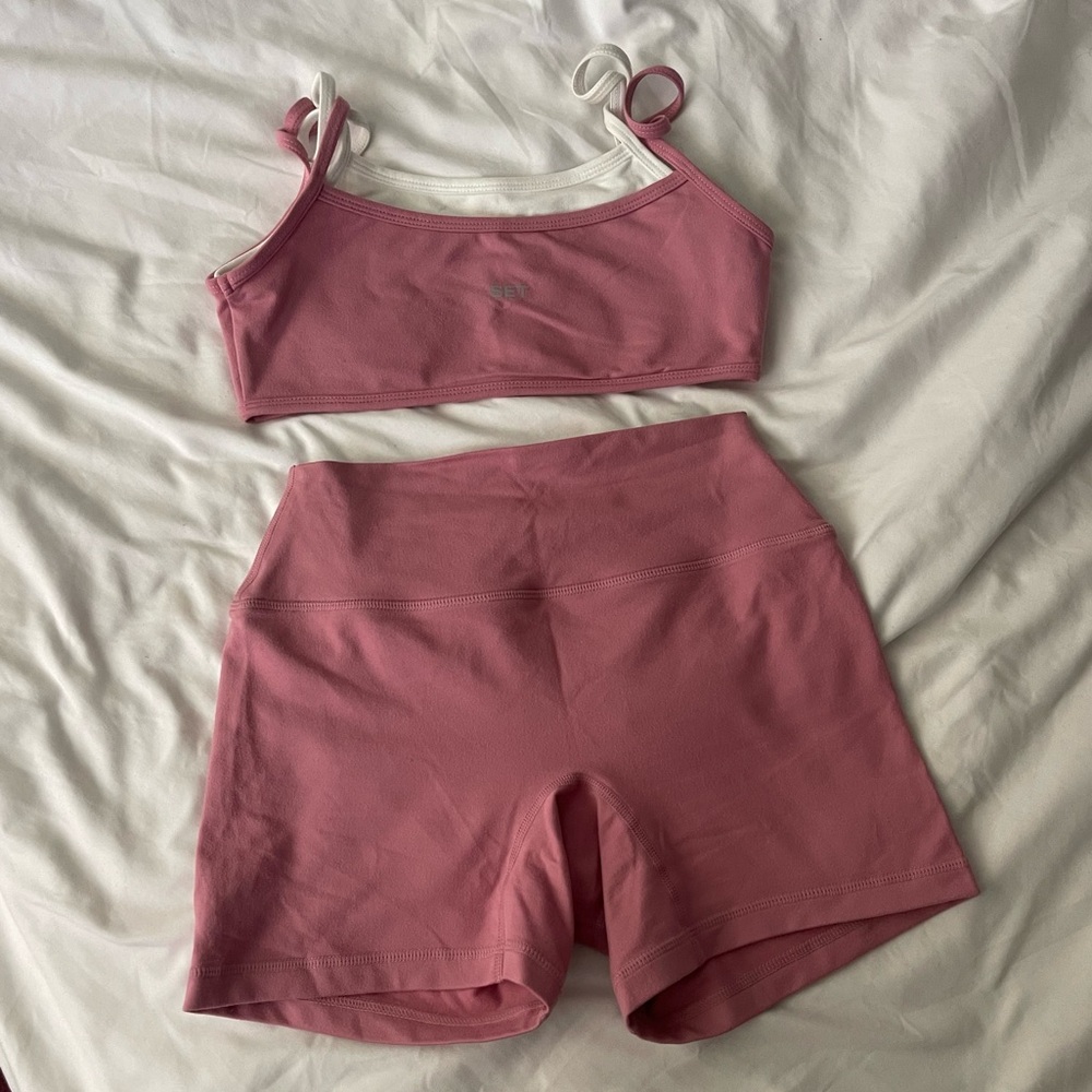 Set Active Form Cloud Double Scoop Bra Set
